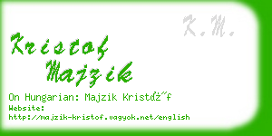 kristof majzik business card